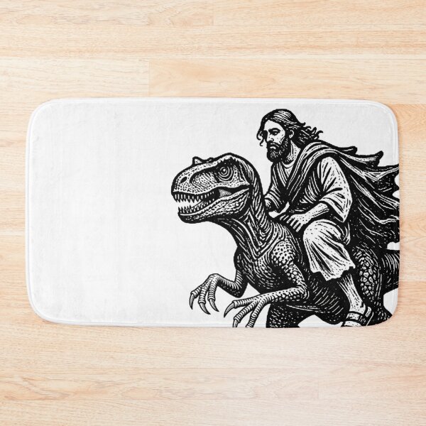 Item preview, Jesus on a Velociraptor designed and sold by K.THX.BYE.
