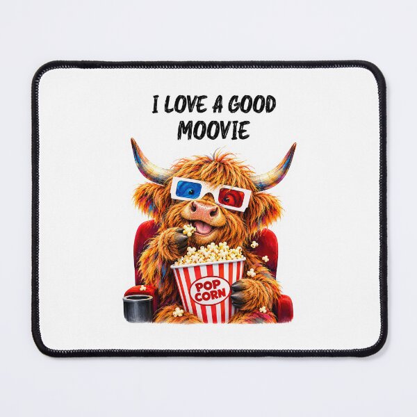 Item preview, MOOvie Night - Cute Highland Cow Watching a Movie designed and sold by Collymore.