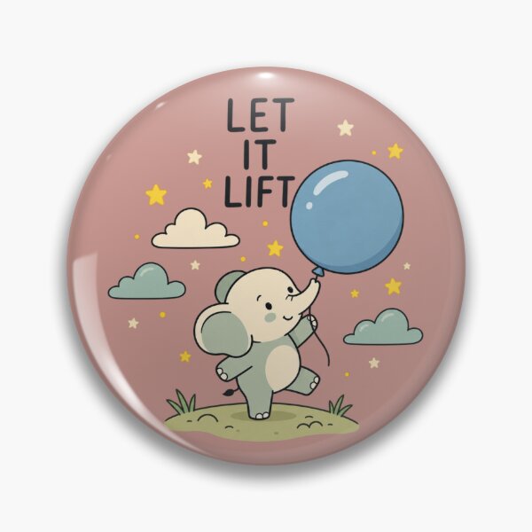 Item preview, Let It Lift | Cute Elephant Inspirational Quote designed and sold by MrDev.