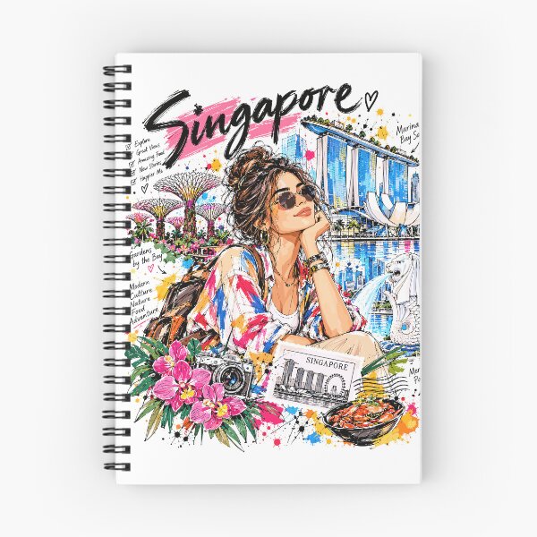 Item preview, Singapore Travel and Culture Illustration designed and sold by EdwinkOne.