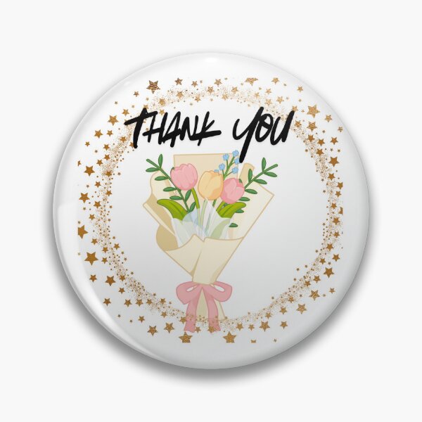 Aperçu de l'œuvre Merci Bouquet de fleurs Cadre étoile dorée créée et vendue par BaddiewithBuzz.