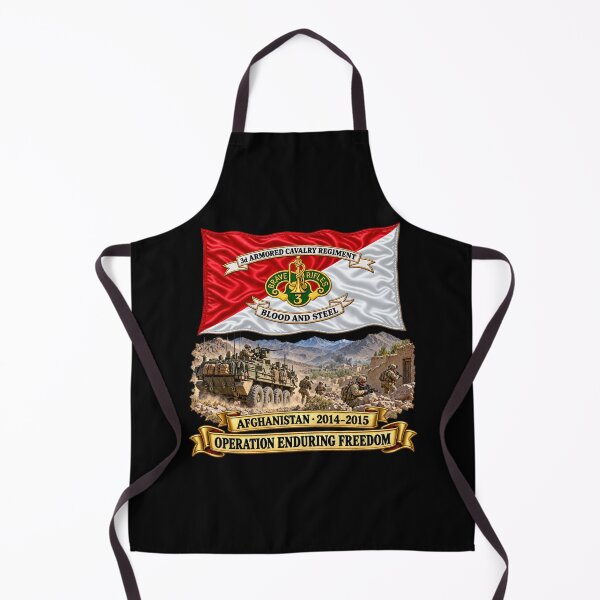 Item preview, 3rd ACR - Brave Rifles Cavalry - Regimental Colors with Afghanistan 2014-2015 - Operation Enduring Freedom - 3D - Transparent designed and sold by Military Insignia Products.