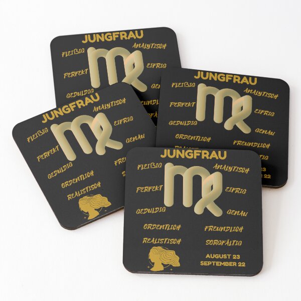 Artikelvorschau, Jungfrau Sternzeichen Astrologie Horoskop Symbol - Metallic Gold & Black entworfen und verkauft von ZODIARA.