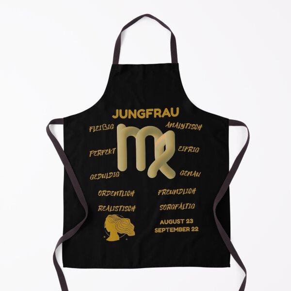 Item preview, Jungfrau Zodiac Sign Astrology Symbol Horoscope - Metallic Gold & Black (German Version) designed and sold by ZODIARA.