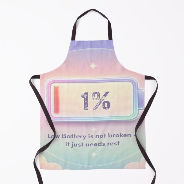 Item preview, 1% low battery mental health wellness pastel art designed and sold by Bywithrose instant studio.