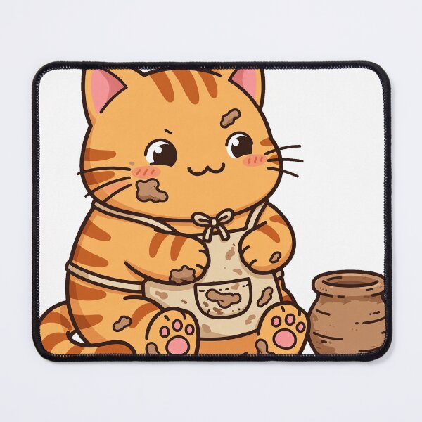 Artikelvorschau, Proud Potter Cat Clay Pot Crafting entworfen und verkauft von Dlvznbm.