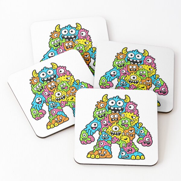 Item preview, Mega Monster Made From Tiny Weird Creatures designed and sold by Thai Vibe Studio.