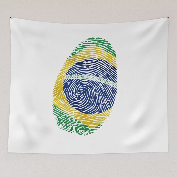 Item preview, Brazilian Flag Fingerprint – Brazil National Pride Design designed and sold by Crickb6783.