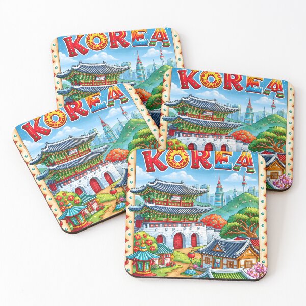 Item preview, Vibrant Illustration of South Korea's Landscape Scene designed and sold by Artessie.