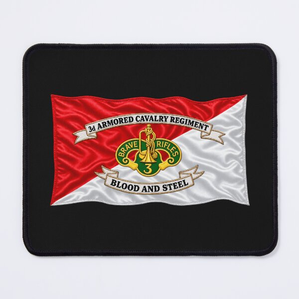 Item preview, 3rd ACR - Brave Rifles Cavalry - Regimental Colors - 3D - Transparent designed and sold by Military Insignia Products.
