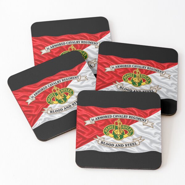 Item preview, 3rd ACR - Brave Rifles Cavalry - Regimental Colors - 3D - Transparent designed and sold by Military Insignia Products.