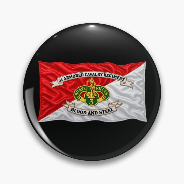Item preview, 3rd ACR - Brave Rifles Cavalry - Regimental Colors - 3D - Transparent designed and sold by Military Insignia Products.