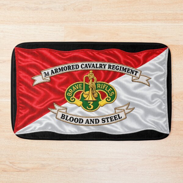 Item preview, 3rd ACR - Brave Rifles Cavalry - Regimental Colors - 3D - Transparent designed and sold by Military Insignia Products.