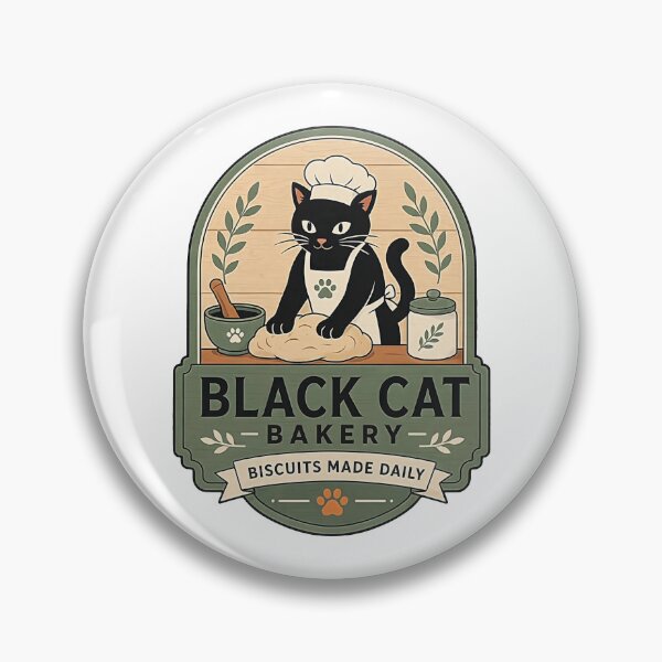 Item preview, Black Cat Bakery Biscuits Made Daily designed and sold by nosu-art-pod.