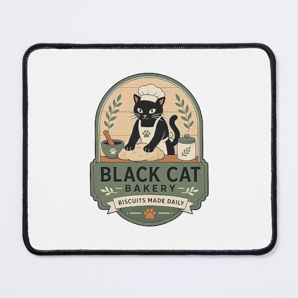 Item preview, Black Cat Bakery Biscuits Made Daily designed and sold by nosu-art-pod.