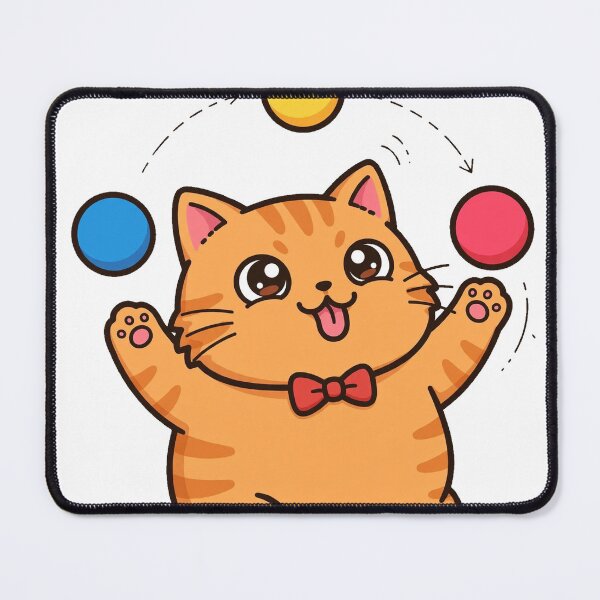 Item preview, Focused Circus Juggler Cat Colorful Balls designed and sold by Dlvznbm.