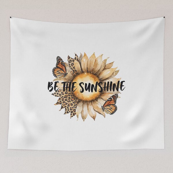 Item preview, Be The Sunshine Leopard Sunflower Butterfly Western Quote designed and sold by AZABSTORE.