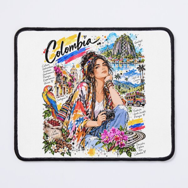 Item preview, Colombia Travel and Culture Illustration designed and sold by EdwinkOne.