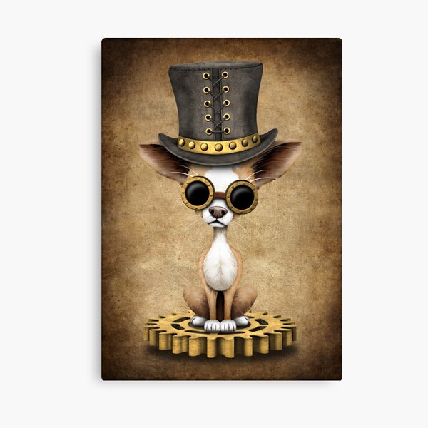 Aperçu de l'œuvre Chien chiot Steampunk Chihuahua mignon créée et vendue par JeffBartels.