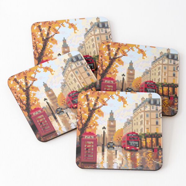 Item preview, London, After the Rain WORLD TRAVEL PIXEL ART designed and sold by travelgorgor.