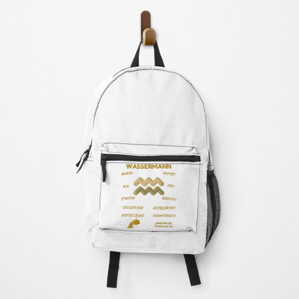 Item preview, Wassermann Zodiac Sign Astrology Symbol Horoscope - Metallic Gold & White (German Version) designed and sold by ZODIARA.