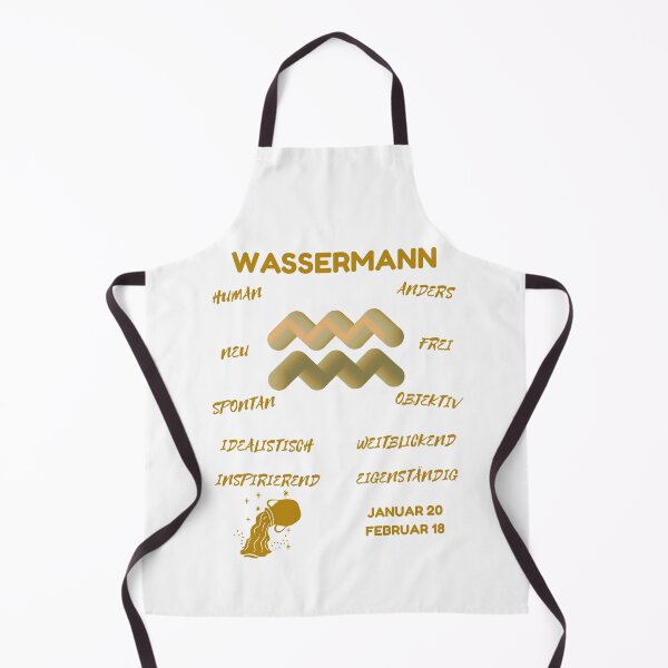 Artikelvorschau, Wassermann Sternzeichen Astrologie Horoskop Symbol - Metallic Gold & White entworfen und verkauft von ZODIARA.