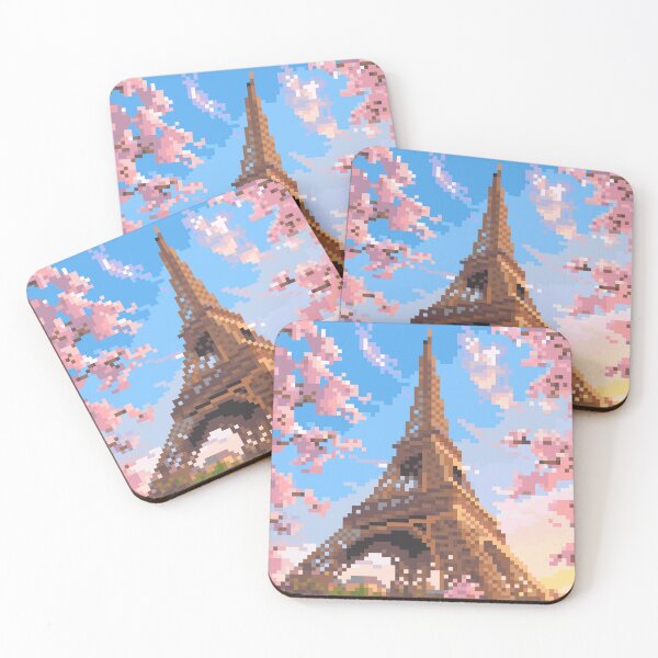 Item preview, Paris, Where Love Blooms WORLD TRAVEL PIXEL ART designed and sold by travelgorgor.