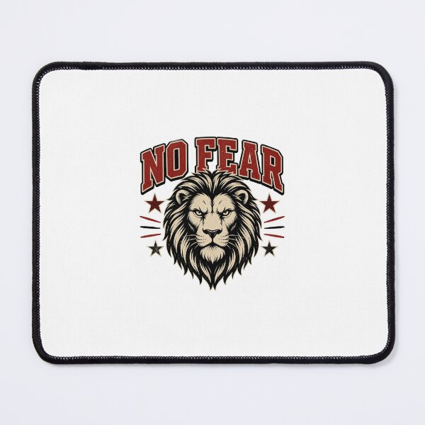 Item preview, No Fear Lion Vintage Graphic – Bold Retro Motivational Design designed and sold by StickersYash.
