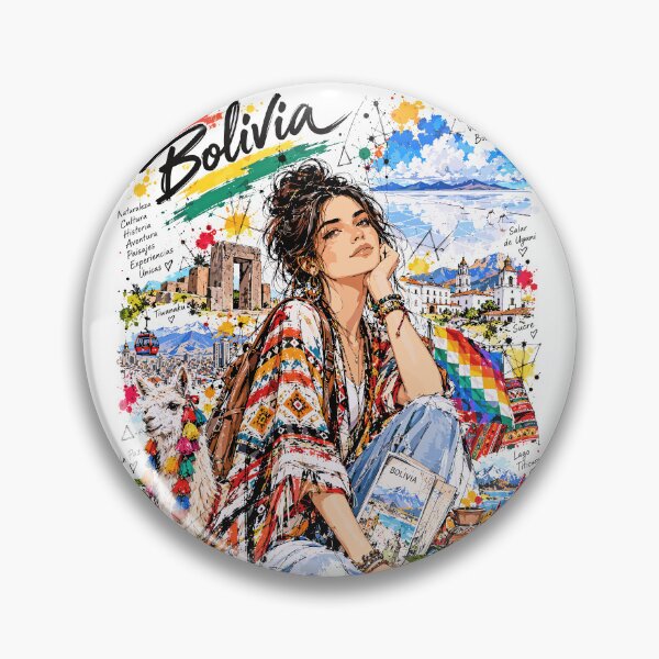 Item preview, Bolivia Travel and Andean Culture Illustration designed and sold by EdwinkOne.