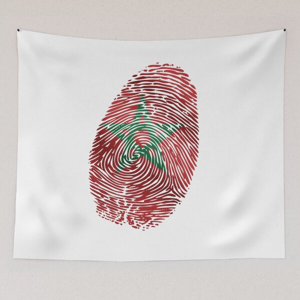 Item preview, Moroccan Flag Fingerprint – Morocco National Pride Design designed and sold by Crickb6783.