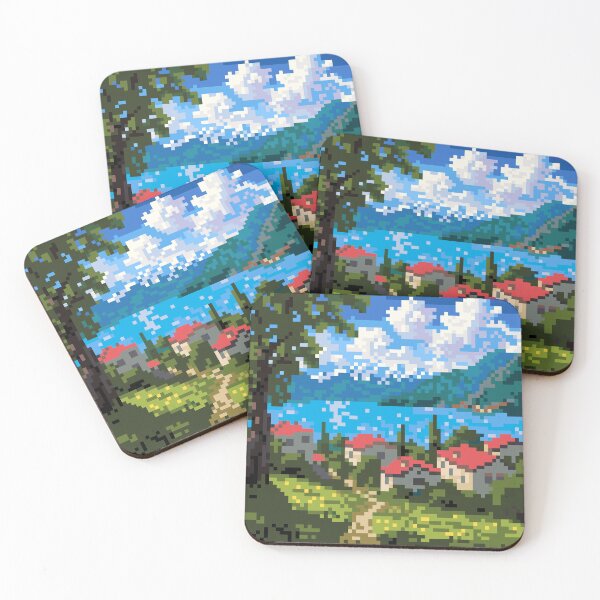 Item preview, Switzerland, Where Alpine Dreams Begin WORLD TRAVEL PIXEL ART designed and sold by travelgorgor.