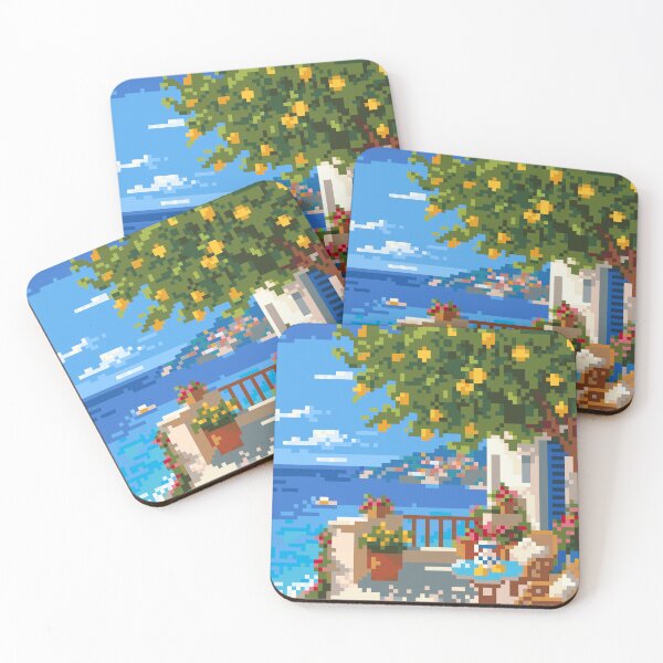Item preview, Amalfi, Where the Sea Meets the Sun Begin WORLD TRAVEL PIXEL ART designed and sold by travelgorgor.