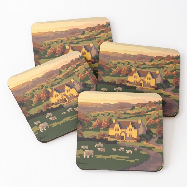 Item preview, Ireland, Where the Evening Glows WORLD TRAVEL PIXEL ART designed and sold by travelgorgor.