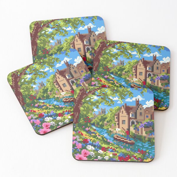 Item preview, Canterbury, Where English Summers Bloom WORLD TRAVEL PIXEL ART designed and sold by travelgorgor.