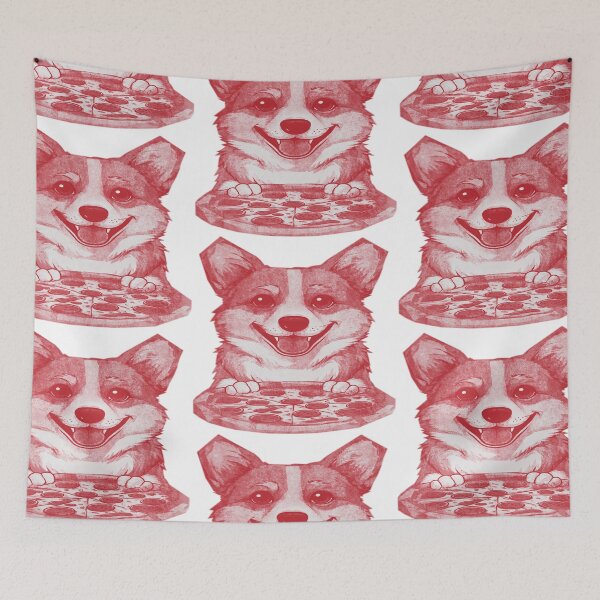 Item preview, Corgi with Pizza designed and sold by kinpirks.