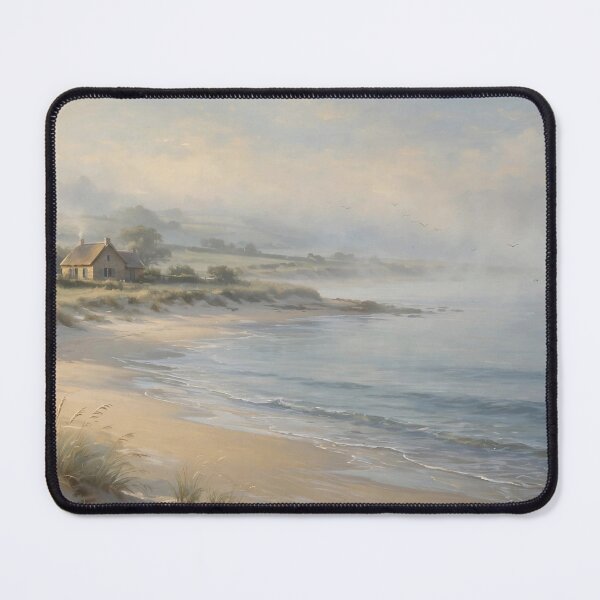 Item preview, Misty Morning – Serene Beach Scene designed and sold by BloomandGrace.