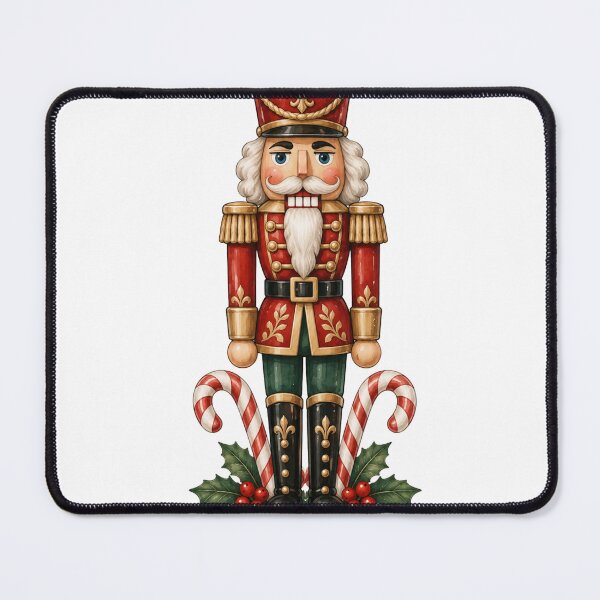 Item preview, Nutcracker and Peppermint Vintage Christmas Art designed and sold by DreamelleStudio.