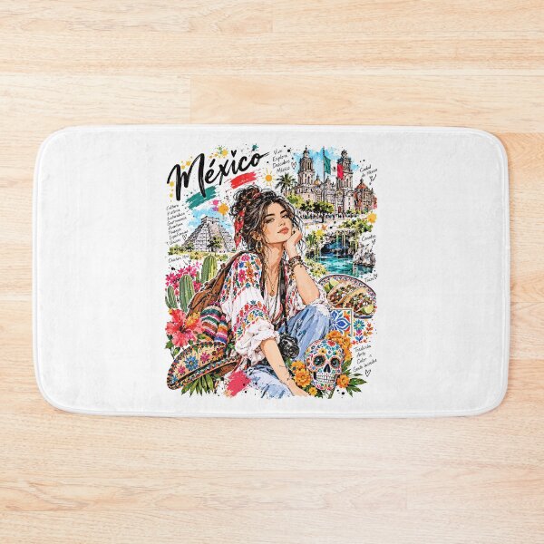Item preview, Mexico Travel and Culture Illustration designed and sold by EdwinkOne.