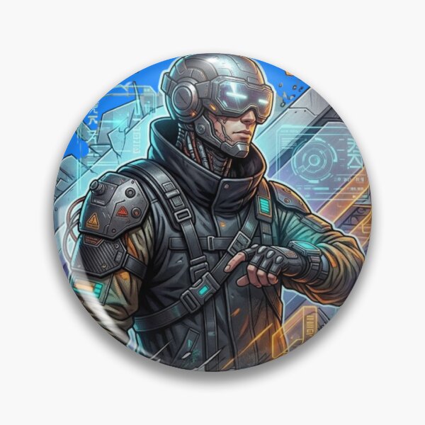 Item preview, Cyberpunk Warrior Neon Futuristic Sci Fi Art designed and sold by med-lavender-ee.
