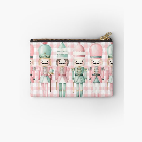 Item preview, Pink Gingham Watercolor Nutcracker Soldiers designed and sold by Feeling Artsy.