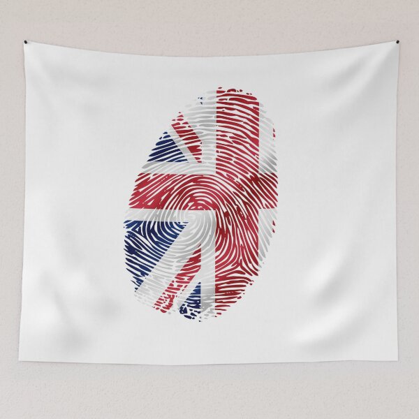 Aperçu de l'œuvre Empreinte digitale du drapeau britannique – Motif Union Jack du Royaume-Uni créée et vendue par Crickb6783.