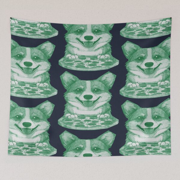 Item preview, Corgi with Pizza designed and sold by kinpirks.