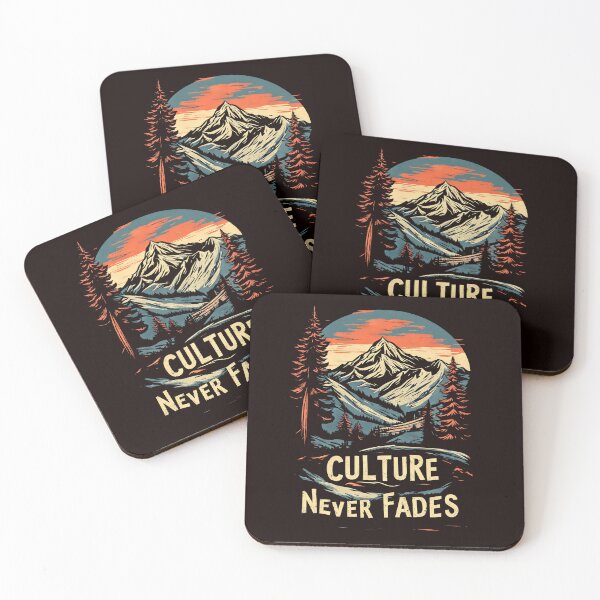 Item preview, Culture Never Fades Retro Mountain Sunset Design designed and sold by LayercraftArt.