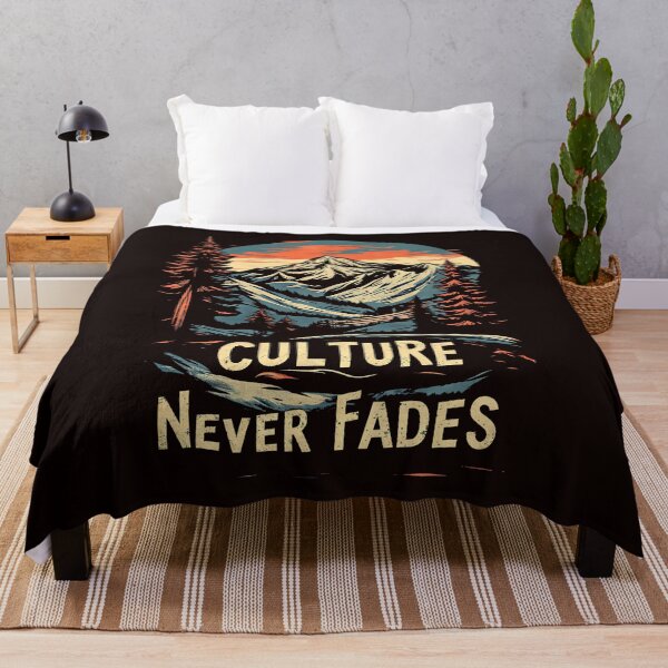 Item preview, Culture Never Fades Retro Mountain Sunset Design designed and sold by LayercraftArt.