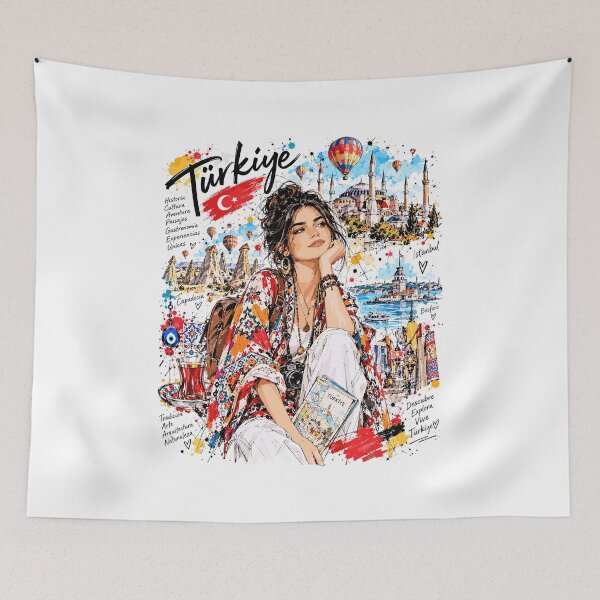 Item preview, Turkey Istanbul Travel Illustration designed and sold by EdwinkOne.