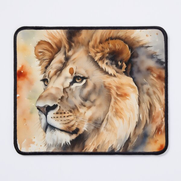 Item preview, Majestic Watercolor Lion Portrait designed and sold by Hackl20.