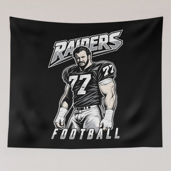 Item preview, Alzado Number 77 Raiders Football Classic Portrait designed and sold by Cuiroblinda.