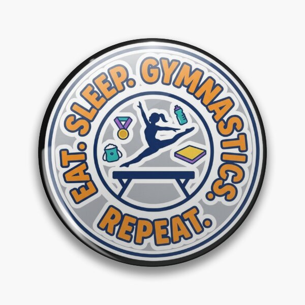 Artikelvorschau, Essen. Schlafen. Turnen. Wiederholen. Kunstturnen. entworfen und verkauft von FlipGymnastics.