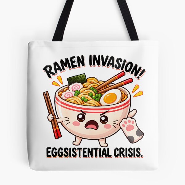 Item preview, Invasión de ramen Crisis de huevos Cita divertida sobre comida designed and sold by Afnan Store.