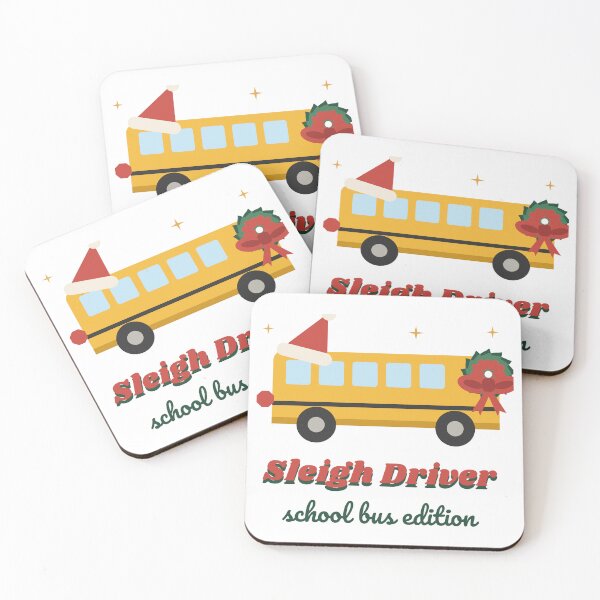 Artikelvorschau, Sleigh Driver School Bus Edition Bus Driver Christmas entworfen und verkauft von Good Little Days.